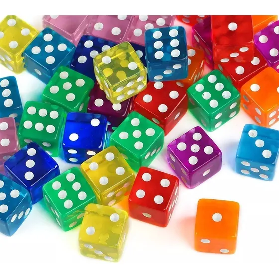 Pack X12 Dados Clasicos De Colores Para Juegos De Mesa