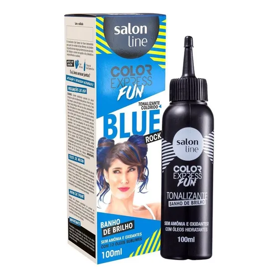 Tintura Salon Line  Color express fun tom blue rock para cabelo