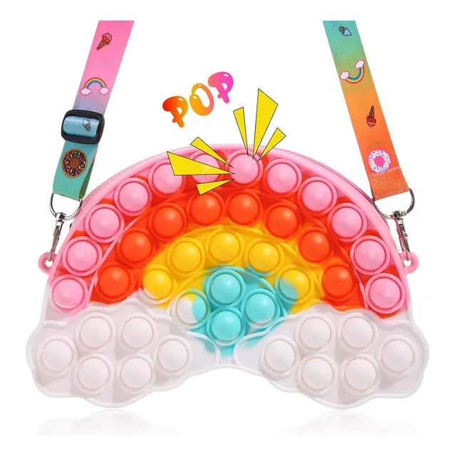 Mochila Con Juguete Pop-it Para Niñas,fidget Spinners