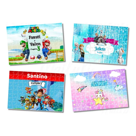 Puzzle Personalizado Cumpleaños Niños Souvenir 120 Piezas