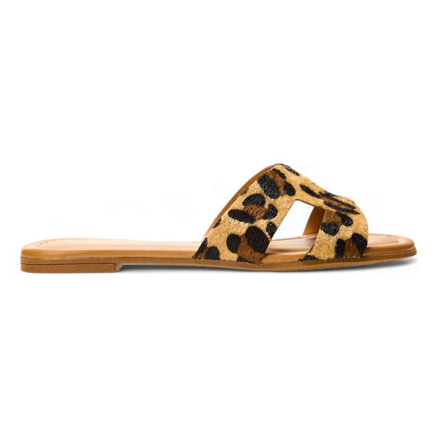 Sandália Flat Feminina Com Estampa De Onça Vizzano Sandália Flat Feminina Com Estampa De Onça Vizzano