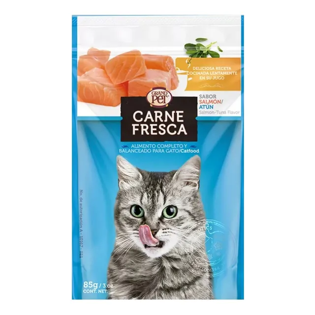 Grandpet Carne Fresca Salmon Y Atún Sobre 100 G (10 Pzas)