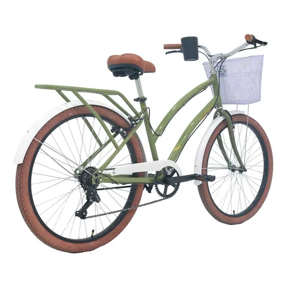 Bicicleta Veloci Amsterdam City Rodada 26 Verde Tamaño Del Cuadro L