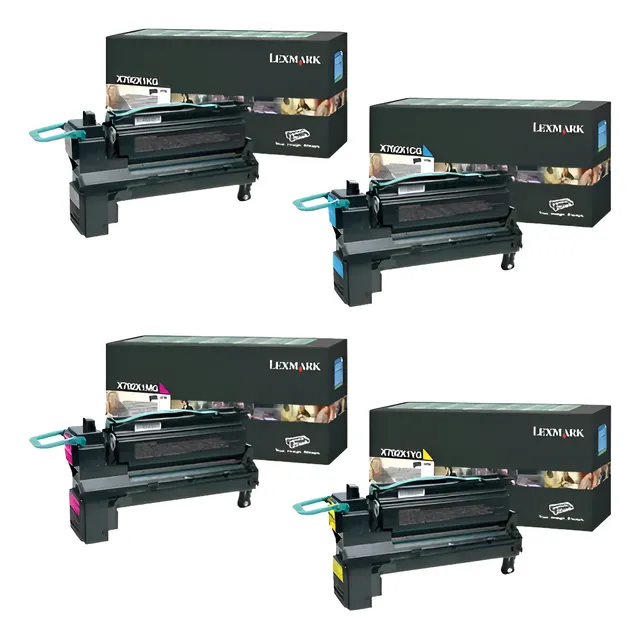 Combo Toners Lexmark C792 X792 Cian Magenta Amarillo Negro