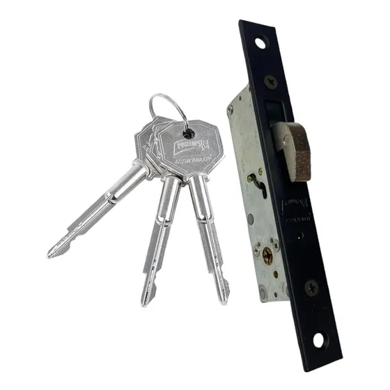 Cerradura Chapa Puerta Corrediza Aluminio Phillips 455 Negra