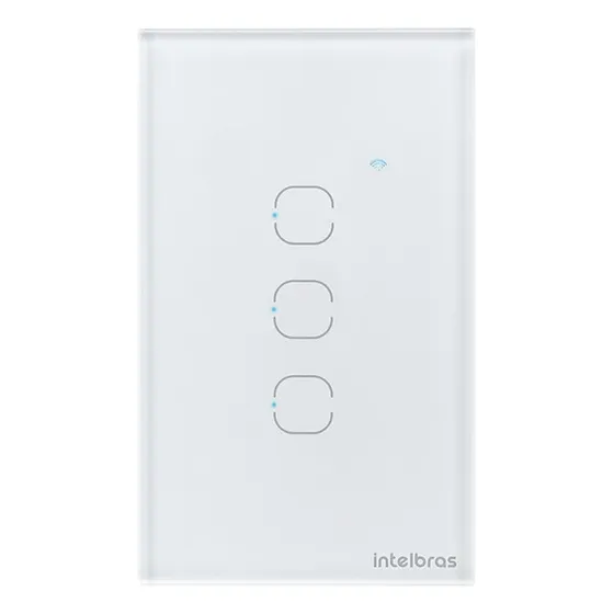 Interruptor Smart Touch Wi-fi 3 Teclas Ews 1003 Intelbras Branco
