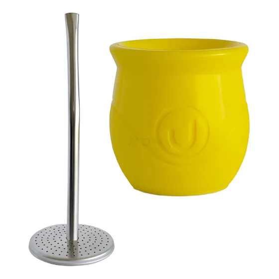 Mate Urbano Clasico  Con Bombilla Saca Yerba Varios Colores