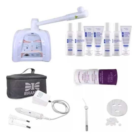 Kit Dermosteam Vapor De Ozônio + Alta Frequência - Ibramed