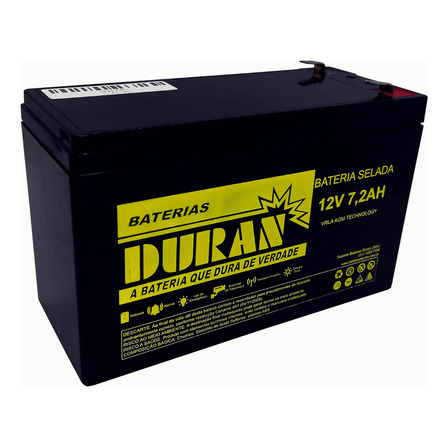 Bateria Duran 7ah 12v Pulverizador Pem P20 Manual Eletrico Cor Preto Bateria Duran 7ah 12v Pulverizador Pem P20 Manual Eletrico Cor Preto