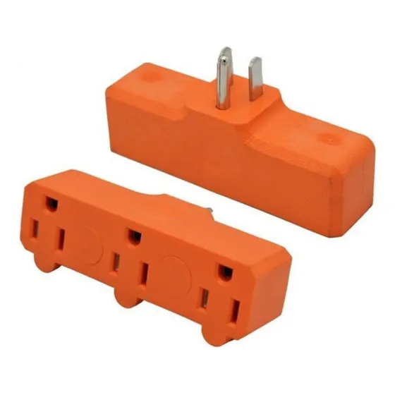 Multitoma De Pared 3 Puertos Con Polo A Tierra En Forma De I