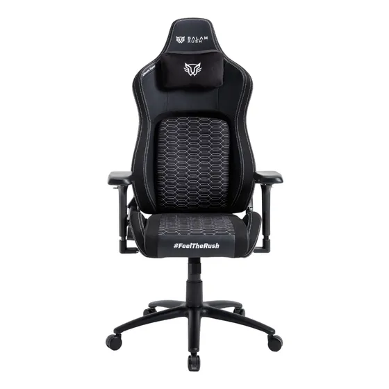 Silla Gamer Ultimate Super U5 L Hasta 150kg + Cojin Cervical Color Negro Material Del Tapizado Cuero Sintético