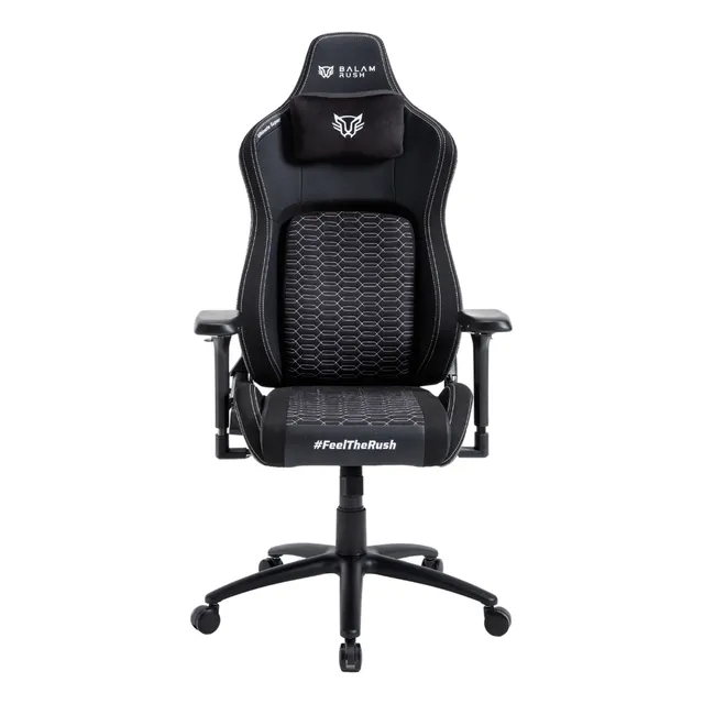 Silla Gamer Ultimate Super U5 L Hasta 150kg + Cojin Cervical Color Negro Material Del Tapizado Cuero Sintético