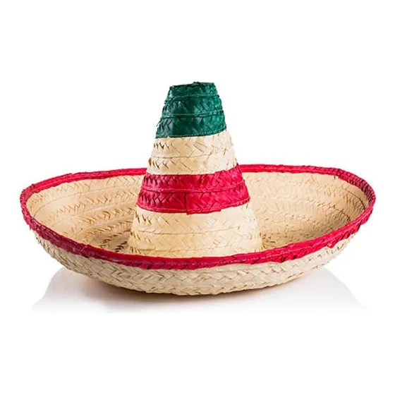 Sombrero De Paja Mexicano Colores Decoracionfiesta Mexicana 