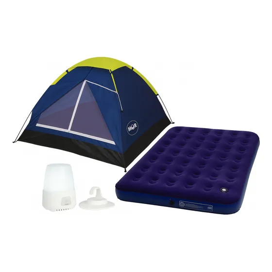 Conjunto Camping Casal: Barraca + Colchão + Iluminação Acamp