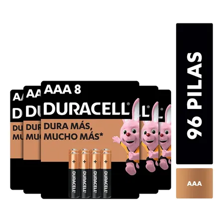 Pack 96 Pilas Alcalina Duracell Tamaño Aaa