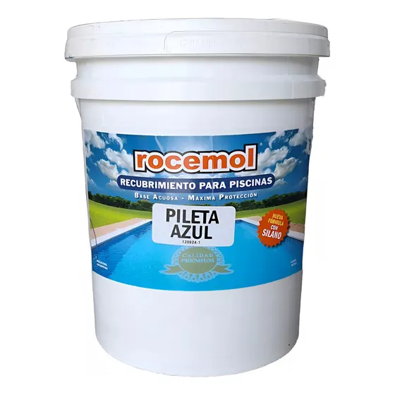 Rocemol Recubrimiento Para Piscinas 20lt Azul+ Rodillo