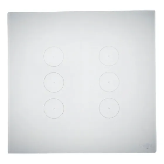 Interruptor Touch Tok Glass 6 Botões Wi-fi 4x4 Lumenx Cor Branco