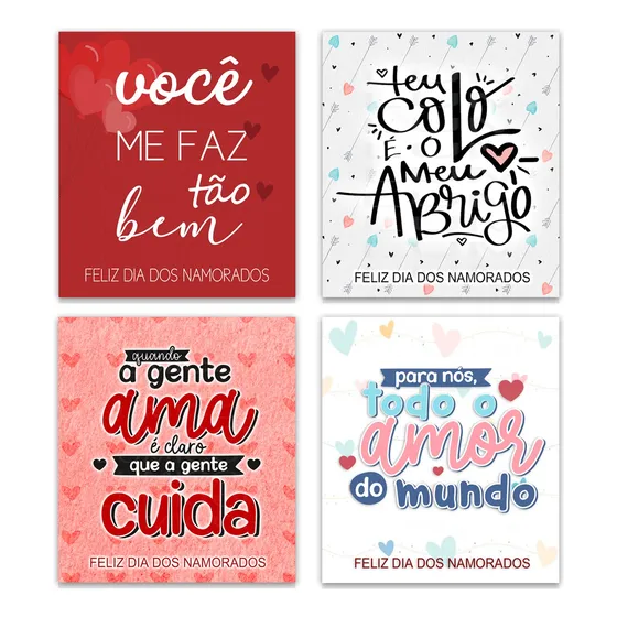 100 Cartão Para Dia Dos Namorados - Envio Imediato - 100 Un