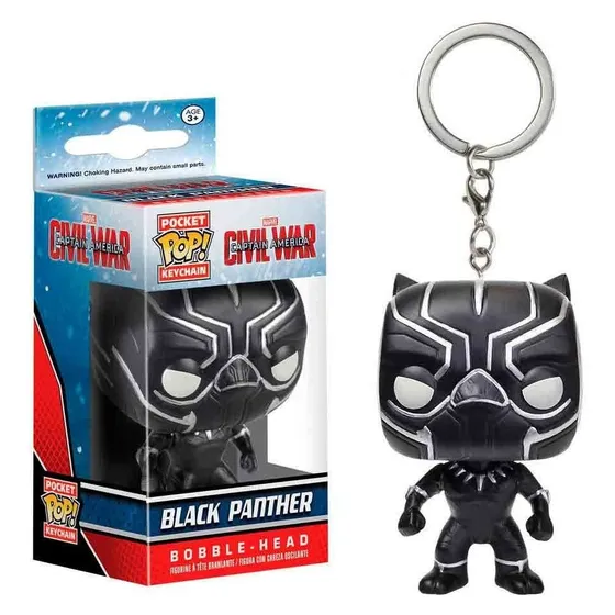 Funko Pop Keychain Marvel Civil War Black Panther