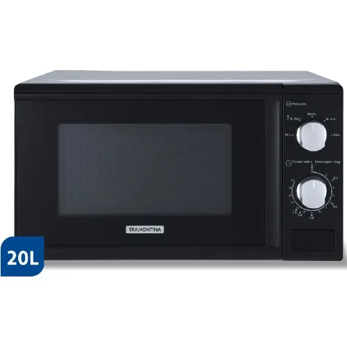 Microondas Tramontina Glass Cook 20L 220V color Silver/Negro
