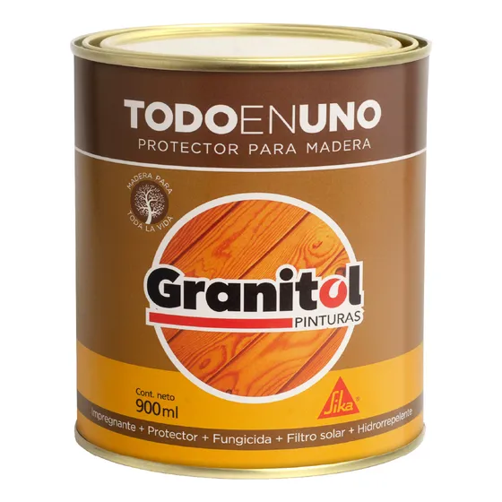 Protector Para Madera Int/ext Granitol Sika 900 Ml Color Tabaco