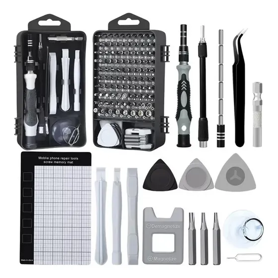 Kit Destornillador 115 En1 Herramienta Desarmador Reparacion