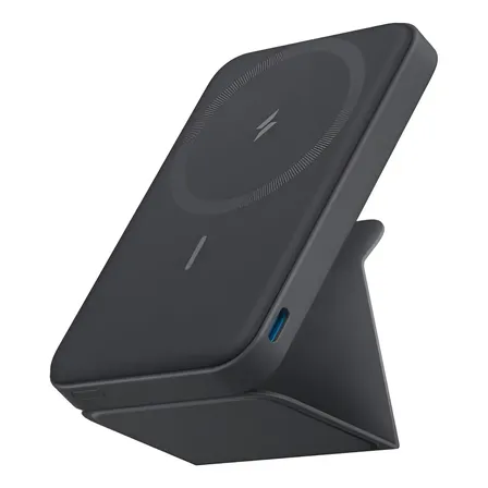 Cargador Portátil Power Bank Anker 622, 5000mah, 12w Con Qi Batería Externa, Cargador Portátil Magnética Plegable Con Soporte Y Puerto Usb-c, Compatible Con iPhone 17/16/15/14/13/12 Y Más Negro