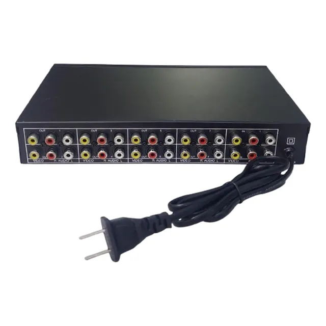 Splitter De Audio Y Video Rca 1x8 Trautech