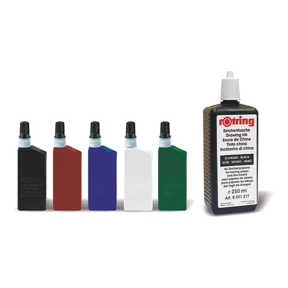 Tinta China Rotring Color Negro Para Isograph Botella 23 Ml