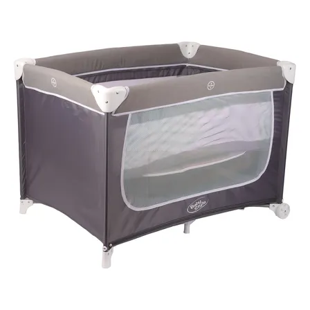 Berço Confort Bebê Cercado Chiqueirinho Portátil Baby Style Cor Cinza