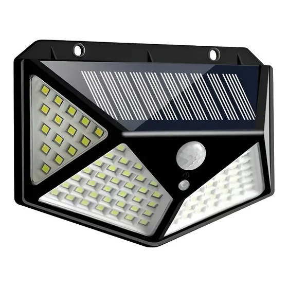 Foco Lámpara Solar LED 100W Everest, Exterior IP65 Impermeable, Batería Recargable 1200 mAh, Panel Solar Eficiente, Fácil Instalación para Jardín, Terraza, Garaje y Entradas, Con Luz fría © | Cuotas sin interés