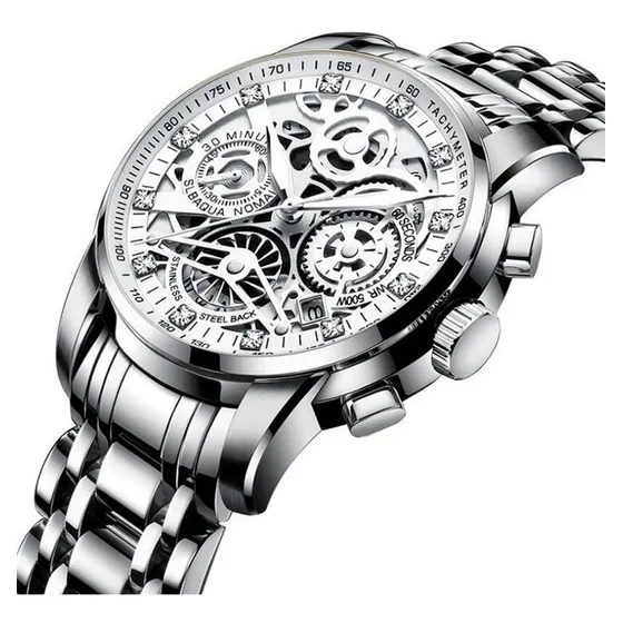 Reloj De Cuarzo Volante De Inercia Para Hombre Cronógrafo