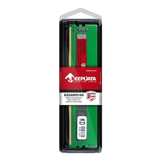 Memória Ram Desktop Ddr4 4gb 2666mhz Keepdata Kd26n19/4g