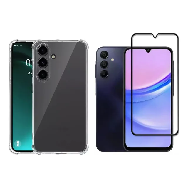 Funda Para Samsung Galaxy A15 5g Reforzada + Vidrio Full Hd
