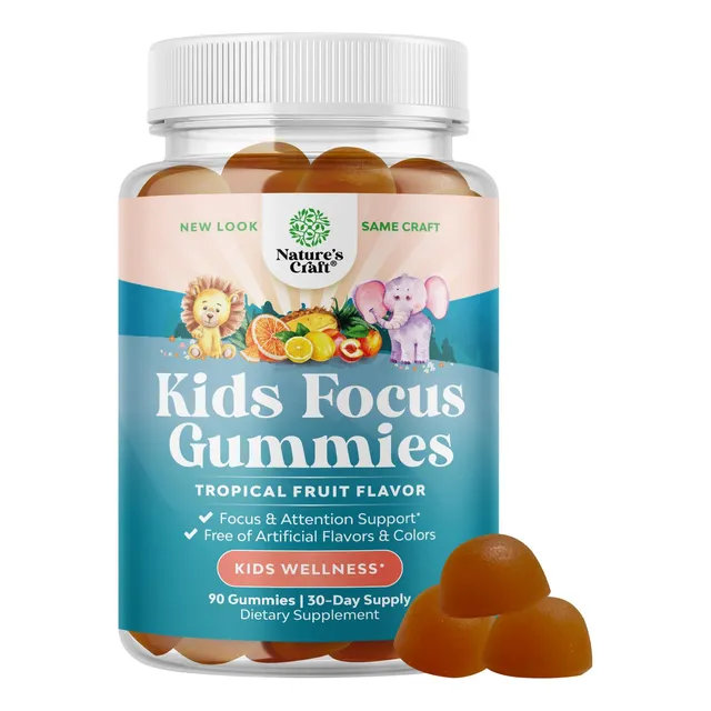 Gummies De Enfoque Cerebral Vegano Para Niños - Yymvw