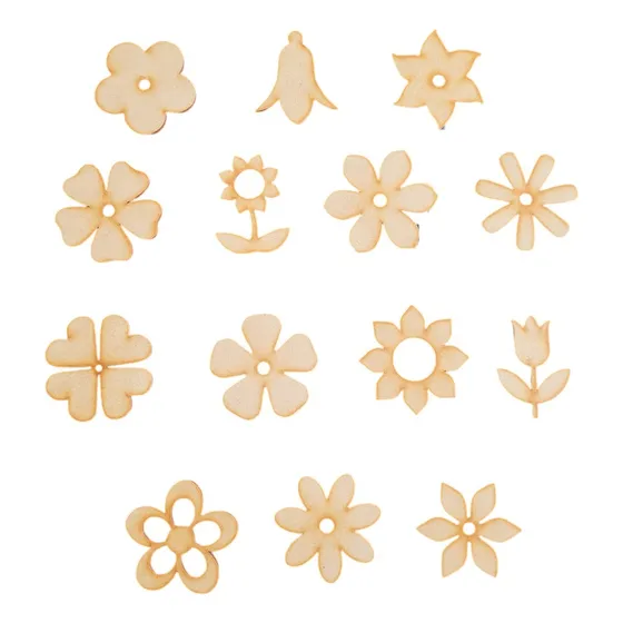 Set 50 Figuras Flores De 2.5cm Para Decoupage 
