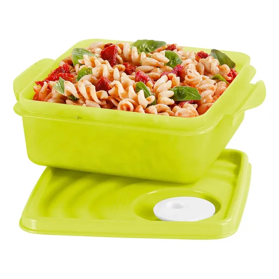Hermetico Tupperware Cristal Wave 850 Ml Cuadrado Microondas