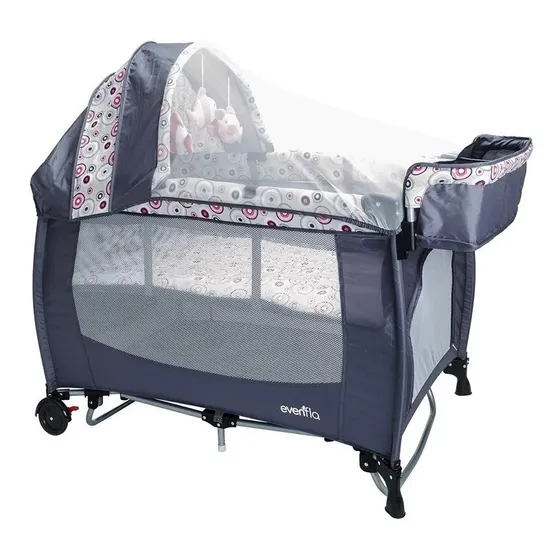 Cuna Corral Bebe Evenflo Nappi Cambiador Juguetero Musical 