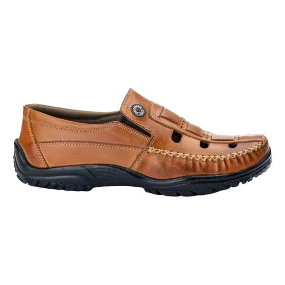 Mocasines Zapatillas Tallaricos En Cuero Crudo 