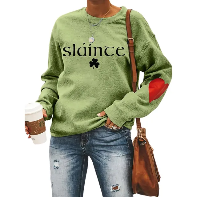 Sudadera Manga Larga Estampado Dia San Patricio Para Mujer