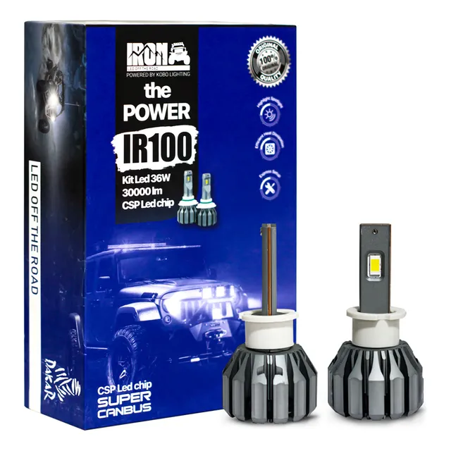 Kit Focos Iron Led Ir100 Original H4 H7 Hb3 Hb4 880 881 Auto
