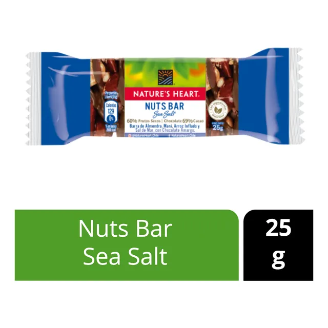 Barras De Cereal Nature S Heart Sea Salt 25g
