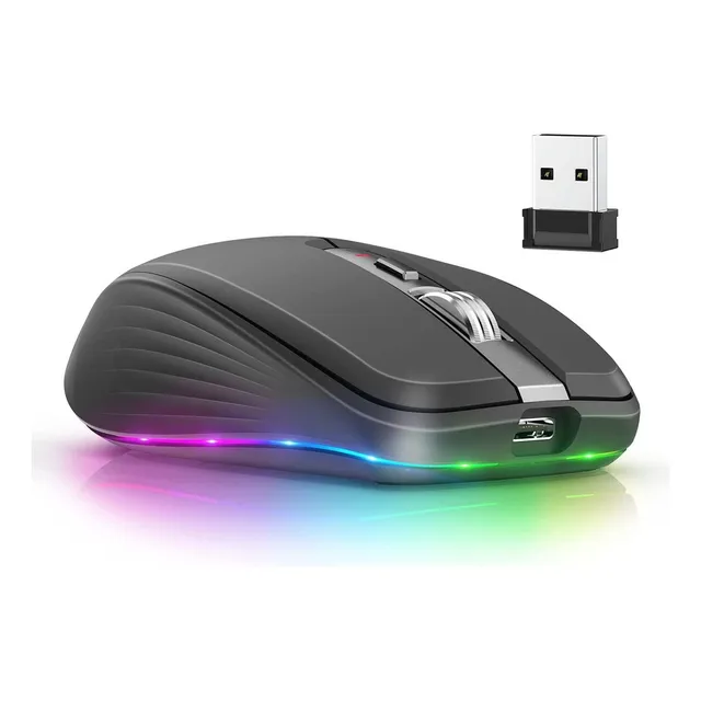 Z Ratón Inalámbrico Con Carga Tipo C, Ratón Inalámbrico Rgb