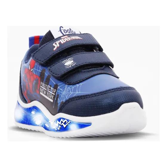 Zapatilla Footy Spiderman Plus Azul Con Luz Al Pisar (25-30)