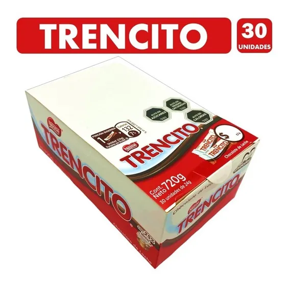 Chocolate De Leche Trencito, Nestlé - Caja Con 30 Unidades.