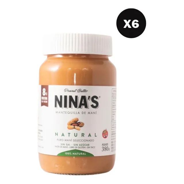 Mantequillas De Mani Nina S 380 G X 6 Unidades