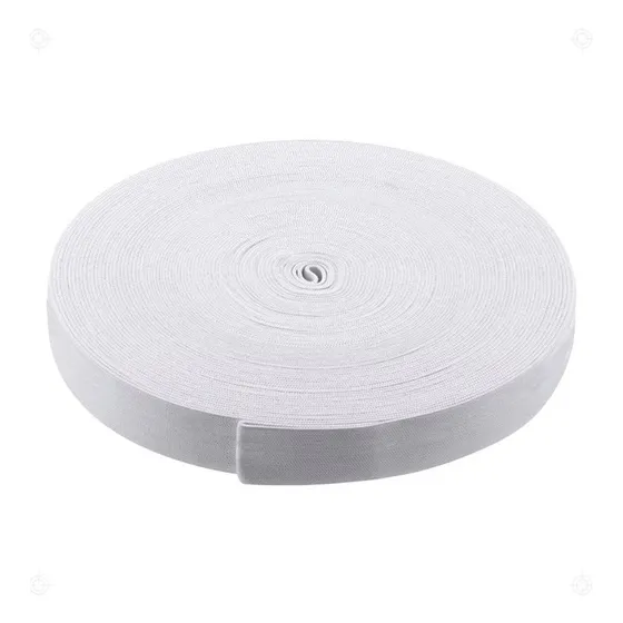 Elástico Resorte Caucho Blanco De 5cm X45 Metros Confección