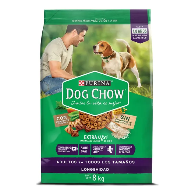 Comida Para Perro Dog Chow Mayores A 7 Años 8 Kg