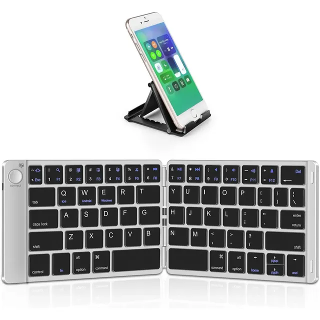 Teclado Plegable Con Bluetooth Para Multiples Dispositivos_d