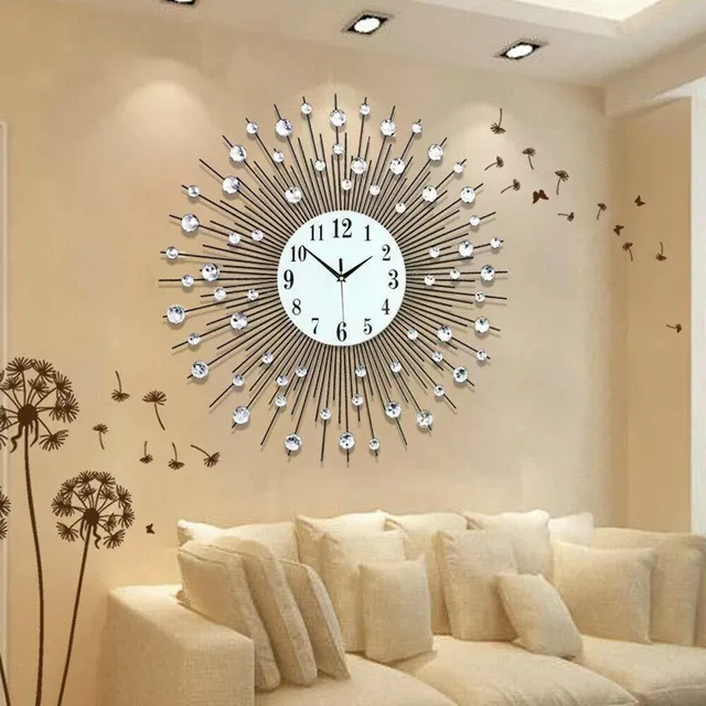 Cncest Reloj Pared Vintage Cristal Sunburst Morden Hogar X